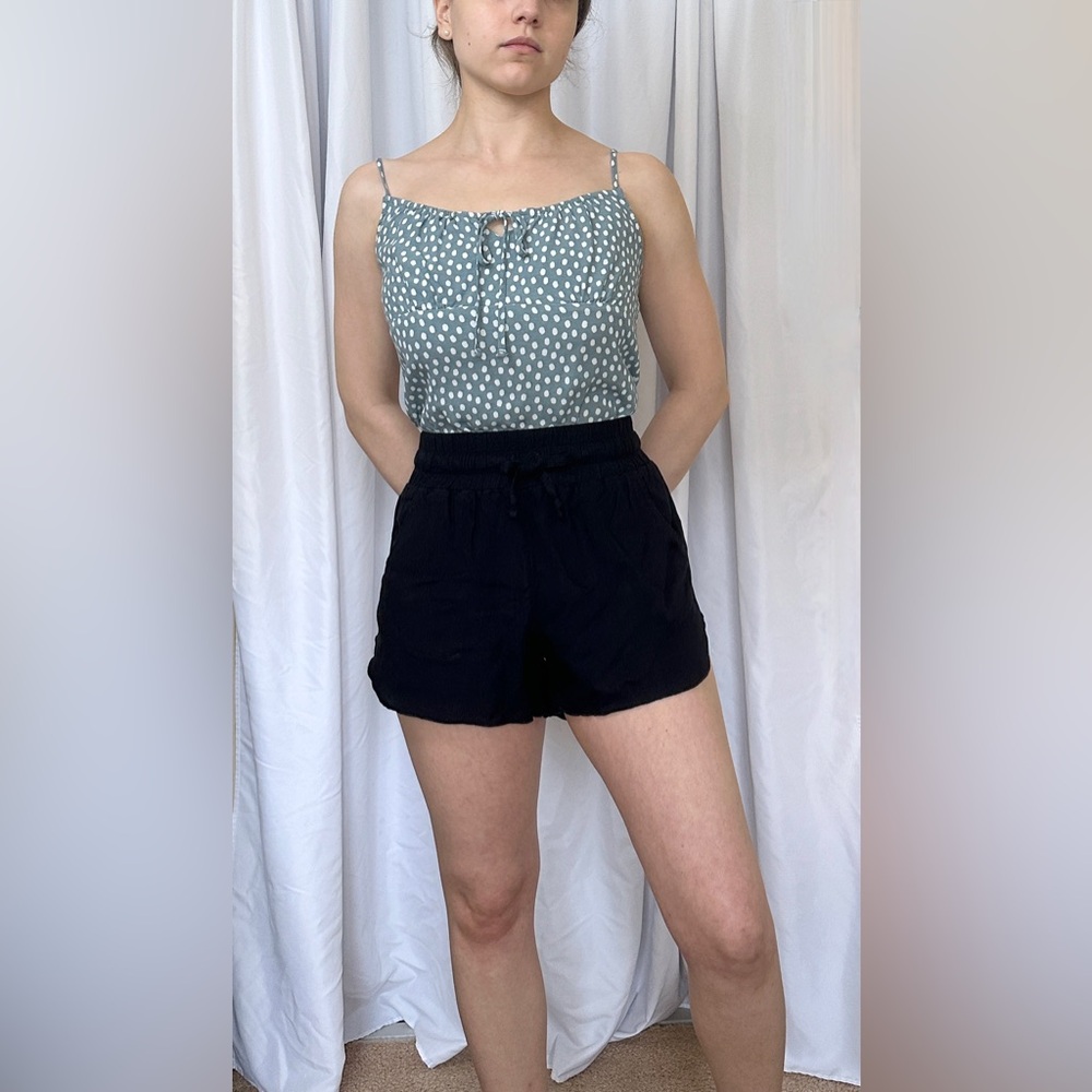 Abercrombie & Fitch Polka Dot Bodysuit - Pastel Turquoise - XS
